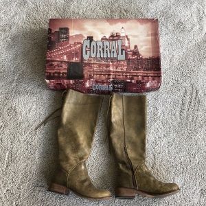 Corral LEATHER knee high riding boots size 8